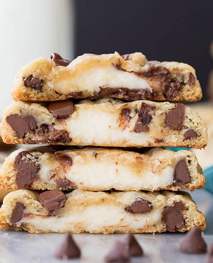 Cheesecake Stuffed Chocolate Chip Cookies
