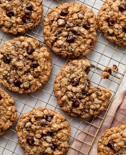 Soft & Chewy Oatmeal Chocolate Chip Cookies