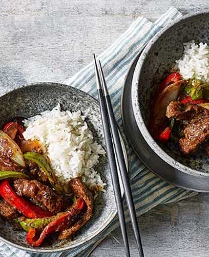 Easy beef in black bean sauce