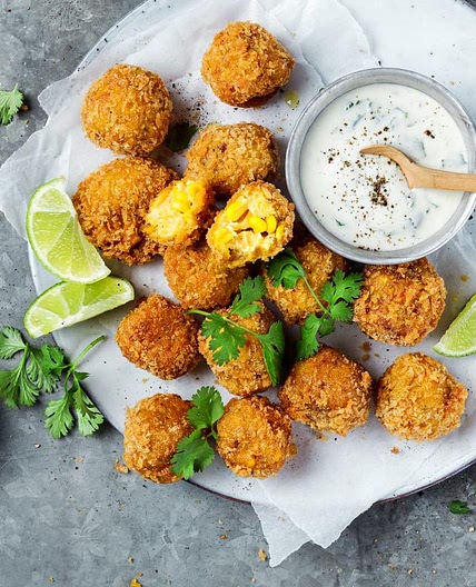 Mexican corn croquettes