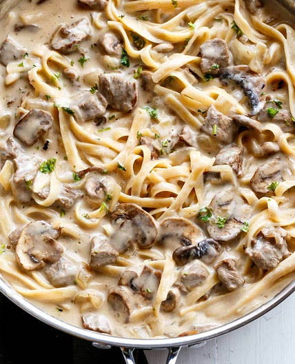 Creamy Beef and Mushroom Stroganoff