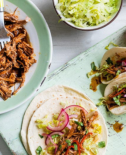 Slow-cooker pulled pork tacos