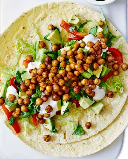 Roasted chickpea wraps