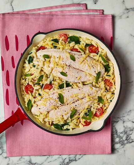 One Pan Creamy Basa Florentine