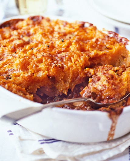 Veggie shepherd's pie with sweet potato mash