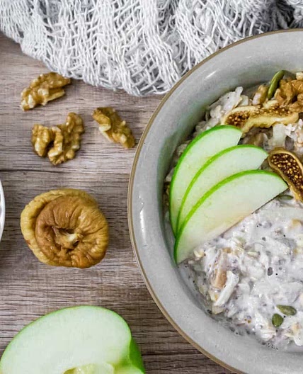 Bircher Muesli, Chia, Apple, Fig, Walnut