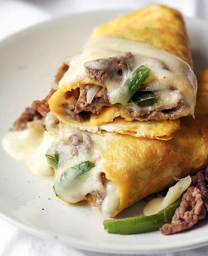 Keto Philly Cheesesteak Omelet