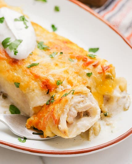 Sour Cream Chicken Enchiladas