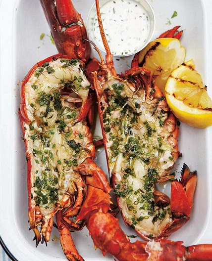Grilled Lobster with Lemon and Herbs