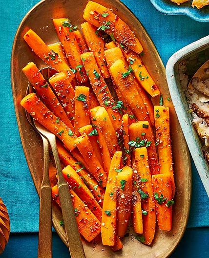 Hot honey carrots