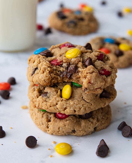Flourless Gluten-Free Monster Cookies (Extra Soft!)