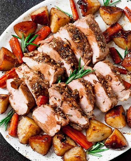 Sheet Pan Roast Pork Tenderloin with Potatoes