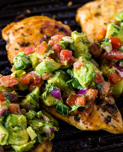 Grilled Chicken with Avocado Salsa