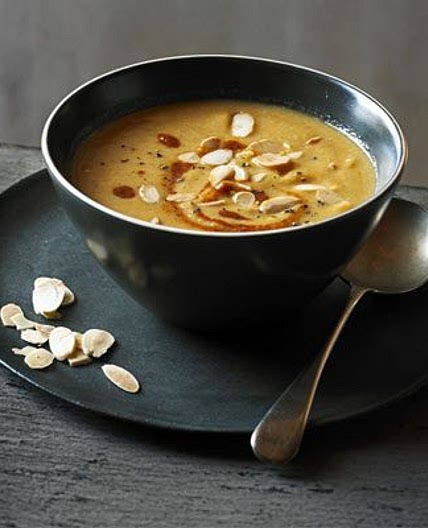 Moroccan spiced cauliflower & almond soup