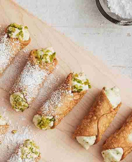 Ricotta, Pistachio and Orange Cannoli