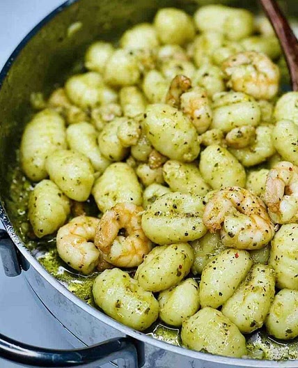 Pesto Shrimp Gnocchi