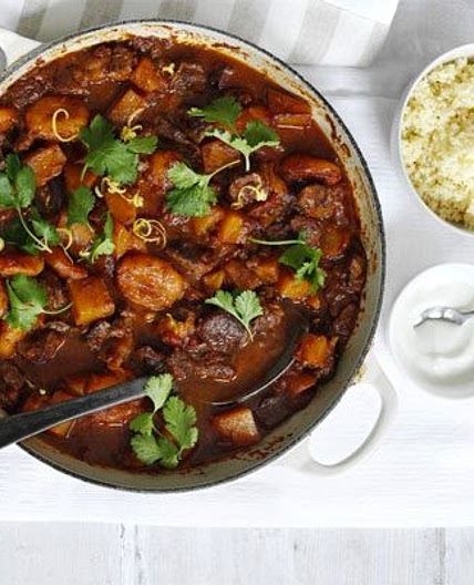 Lamb, squash & apricot tagine