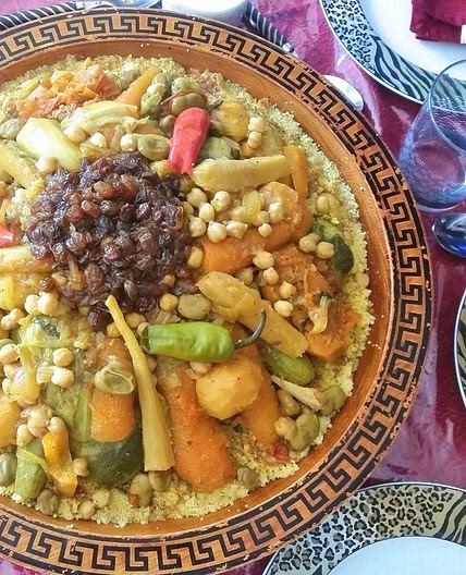 Moroccan Couscous with Seven Vegetables Recipe