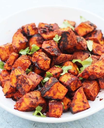 Mexican Roasted Sweet Potato Cubes