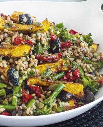 Squash & barley salad with balsamic vinaigrette