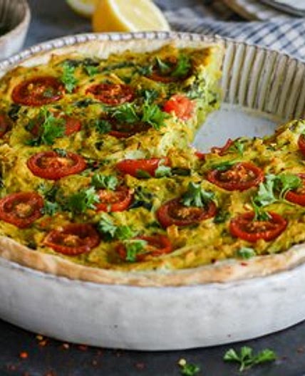 Leek & Spinach Tofu Quiche