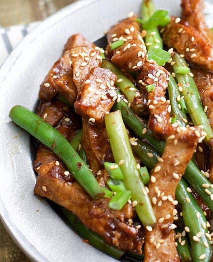 Keto Sesame Pork and Green Beans