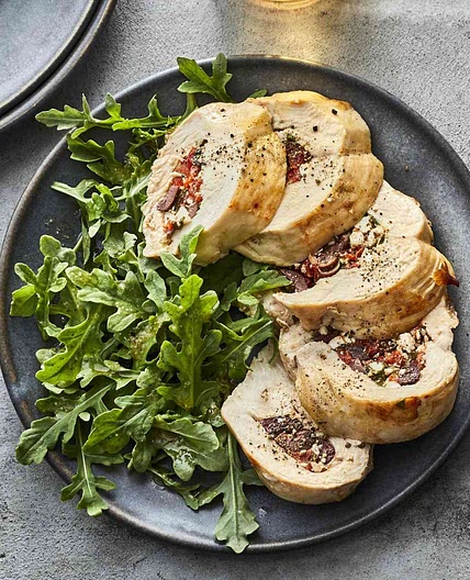 Feta & Roasted Red Pepper Stuffed Chicken Breasts
