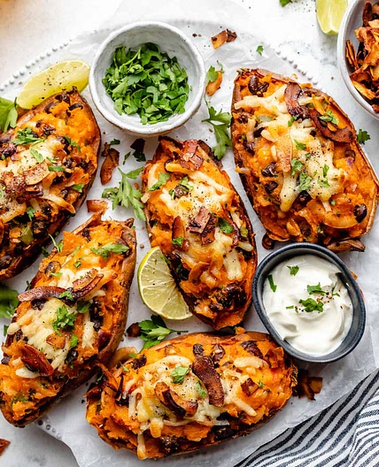 Loaded Sweet Potato Skins