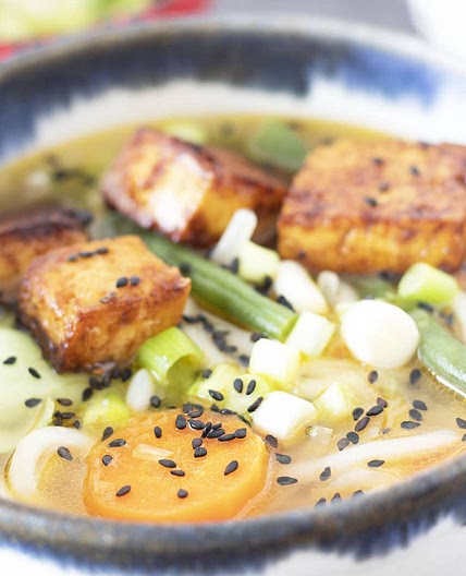 Miso udon noodle soup