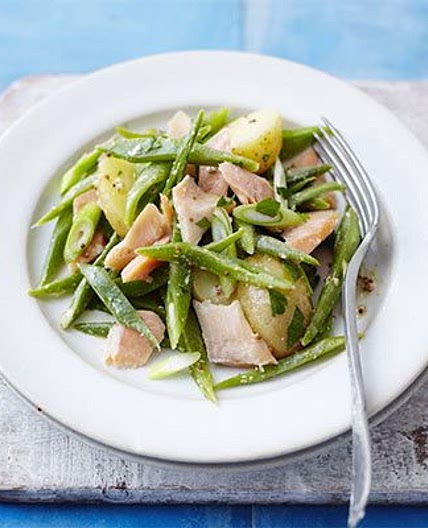 Runner bean, smoked trout & potato salad