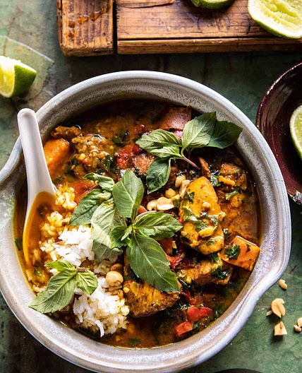Coconut Milk Braised Black Pepper Chicken with Sweet Potatoes