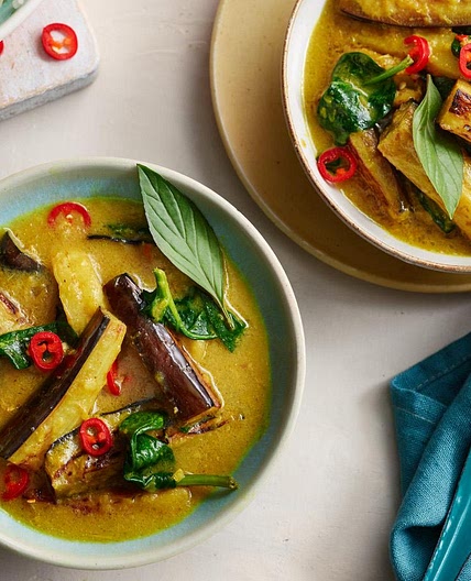 Thai-style aubergine curry