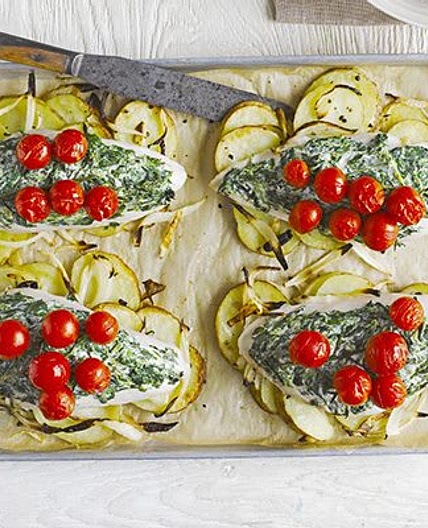 Italian chicken with cream cheese & spinach