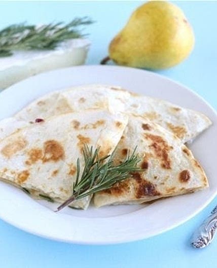 Pear, Brie, and Honey Quesadilla