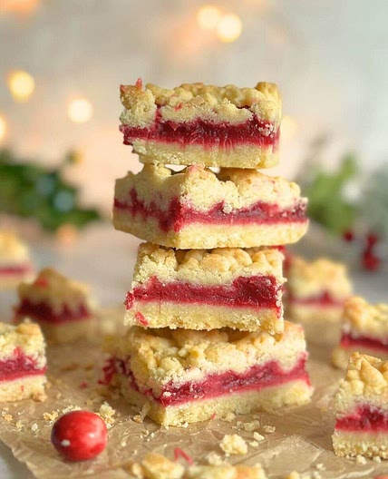 Cranberry Crumble Pie Bars