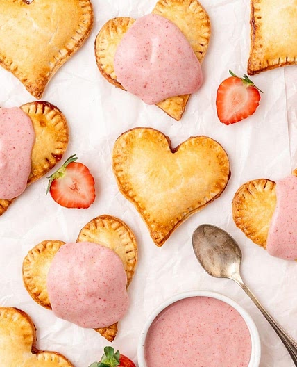 Heart Shaped Strawberry Hand Pies