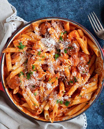 Chorizo and Halloumi Pasta