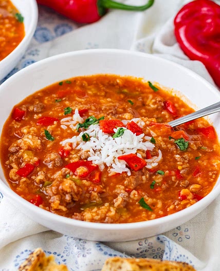 Instant Pot Stuffed Pepper Soup Recipe