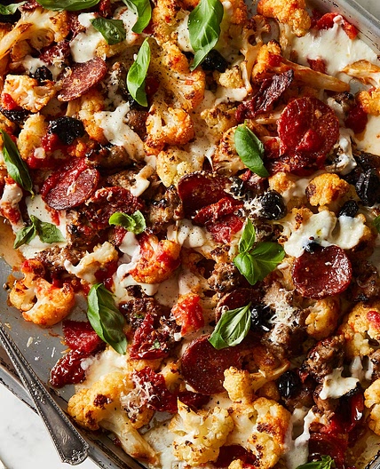Cauliflower Pizza Bake