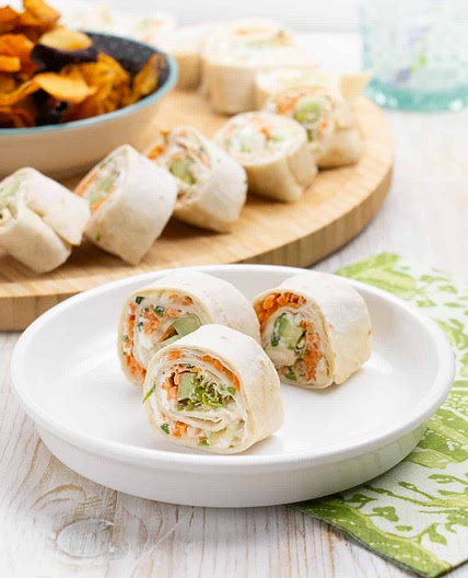 Pickled Veggies and Cream Cheese Pinwheels