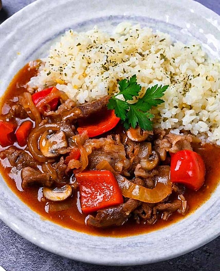 Beef Hayashi Rice (Without Roux Packet)