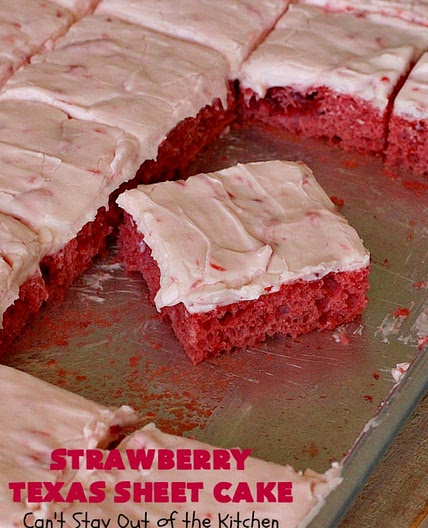 Strawberry Texas Sheet Cake