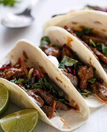 Korean Bulgogi Bbq Beef Tacos