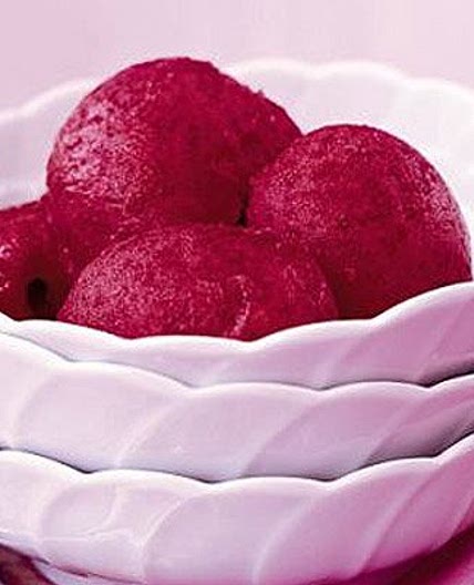 Strawberry lemon sorbet