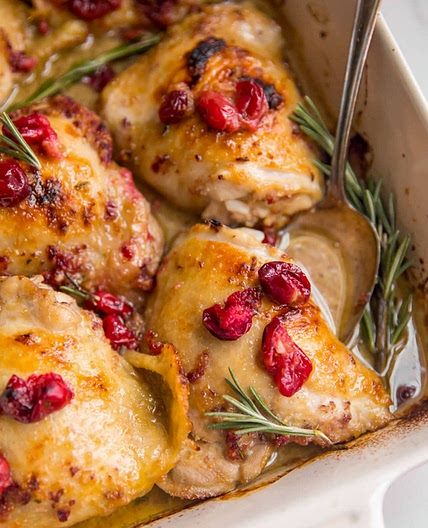 One-Pan Cranberry Rosemary Chicken