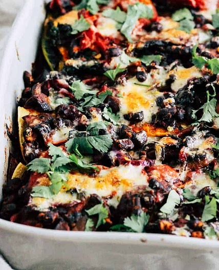 Vegetarian Taco Casserole with Black Beans and Veggies