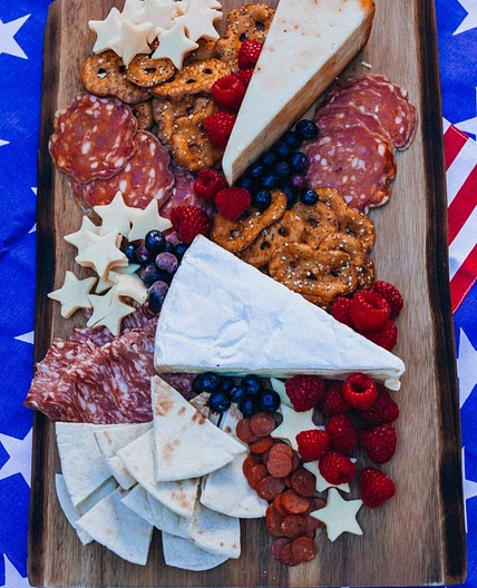 Patriotic Cheese Board