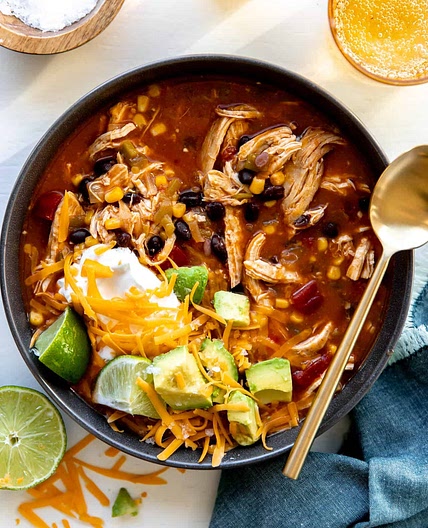 Cheesy Chicken Enchilada Soup
