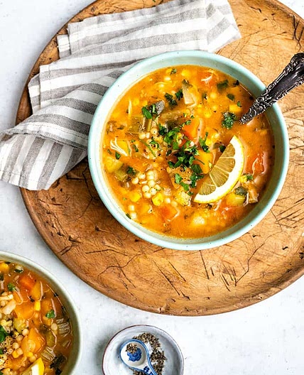 Hearty chicken vegetable soup