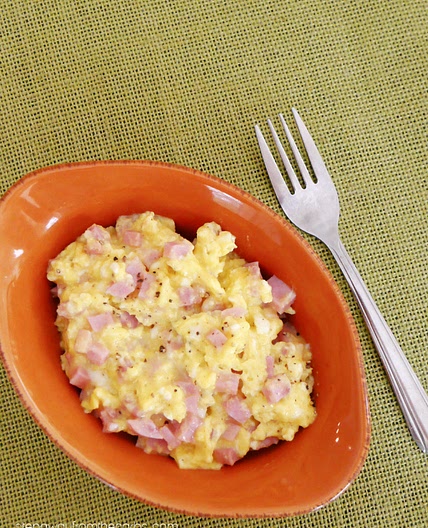 Quick Low Carb Egg and Ham Breakfast